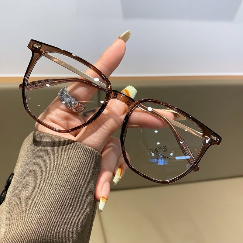 Stylish Large Frame Anti-Blue Light Glasses with included Glasses Pouch & Cleaning Cloth